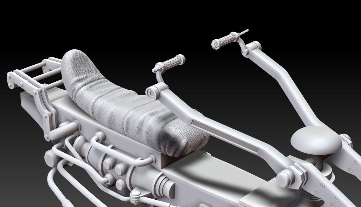 Mandalorian Swoop Bike 3D Print STL 3D print model_6