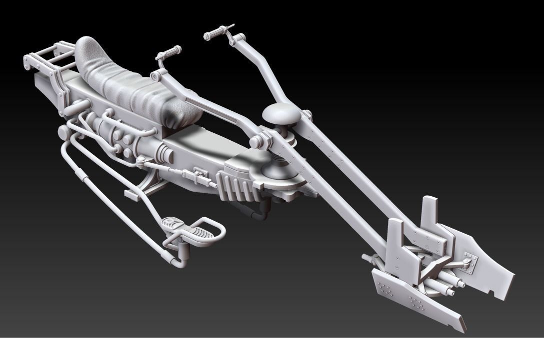 Mandalorian Swoop Bike 3D Print STL 3D print model_4