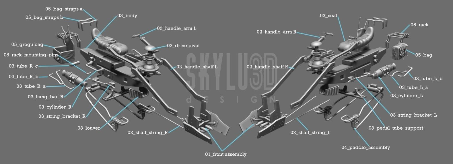 Mandalorian Swoop Bike 3D Print STL 3D print model_8