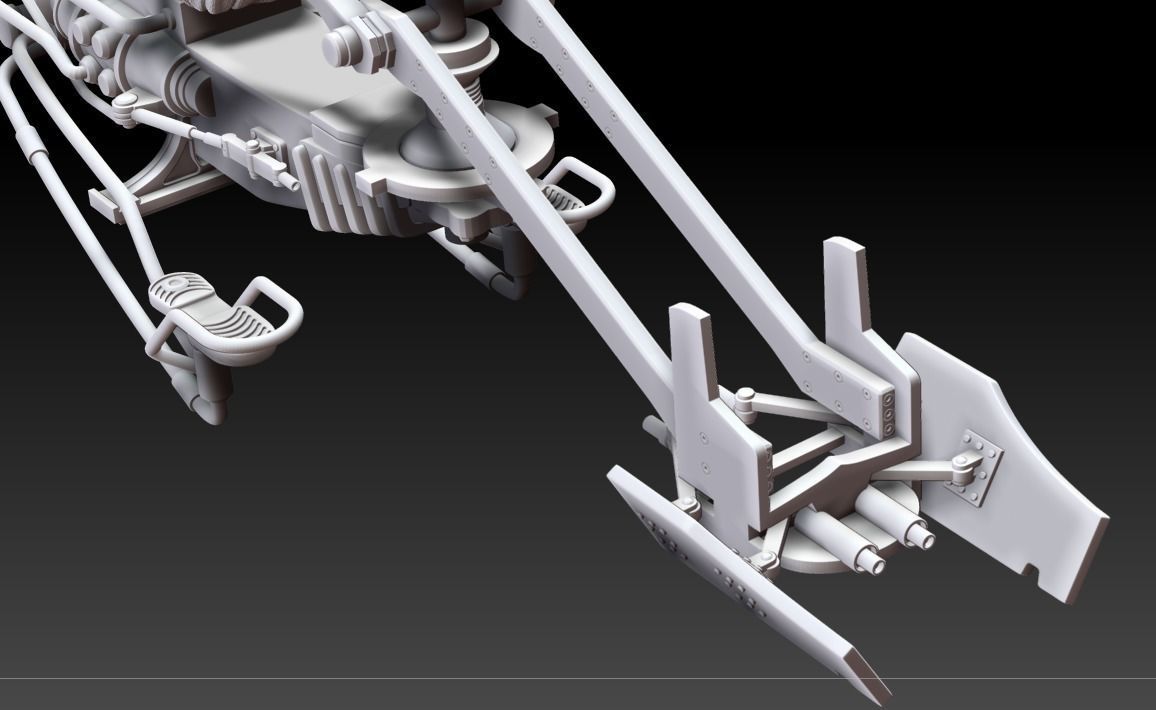 Mandalorian Swoop Bike 3D Print STL 3D print model_7