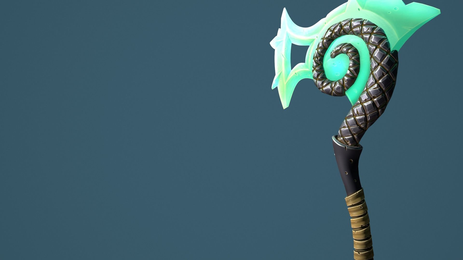 Snake axe Low-poly 3D model_29
