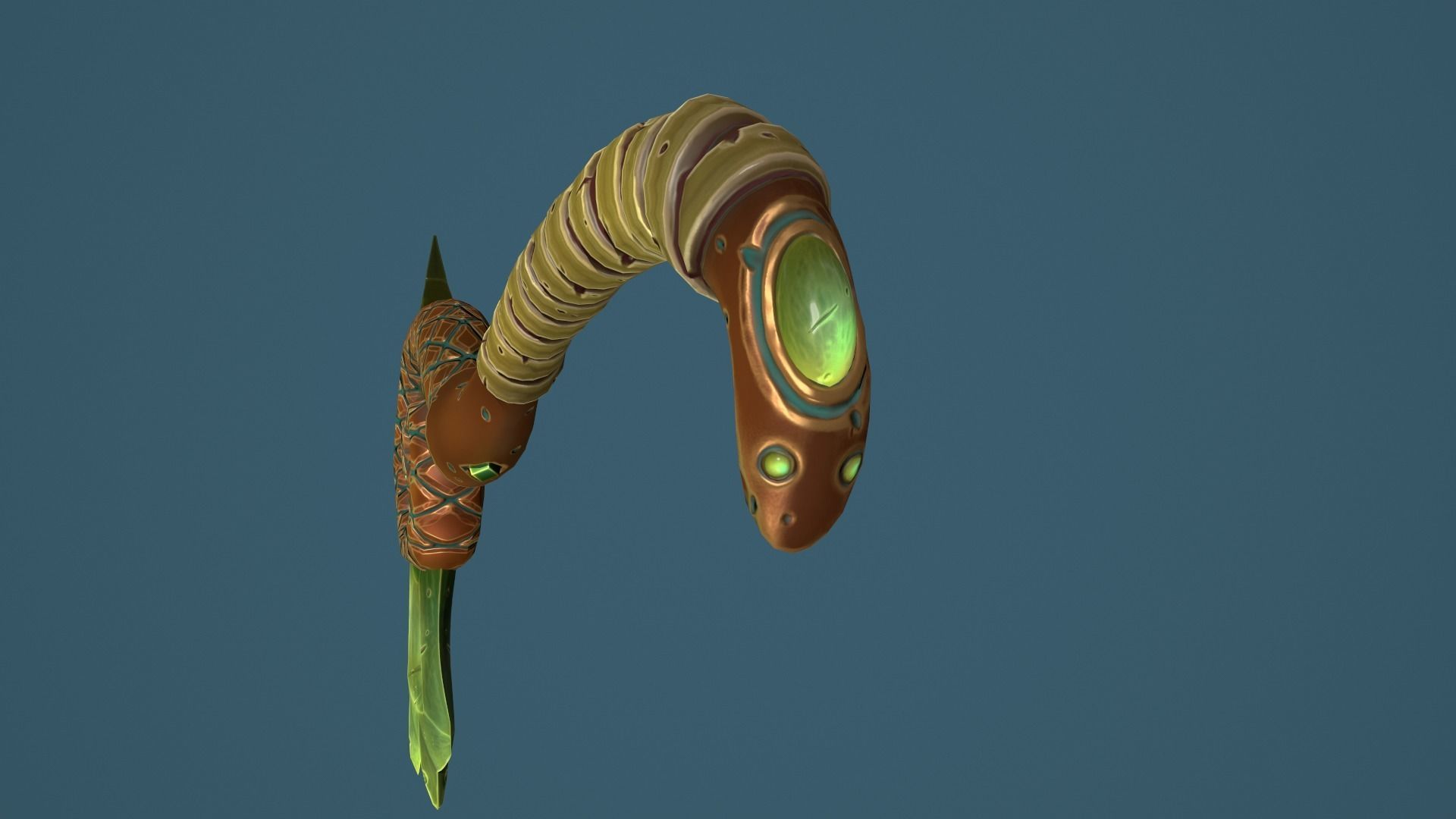 Snake axe Low-poly 3D model_22