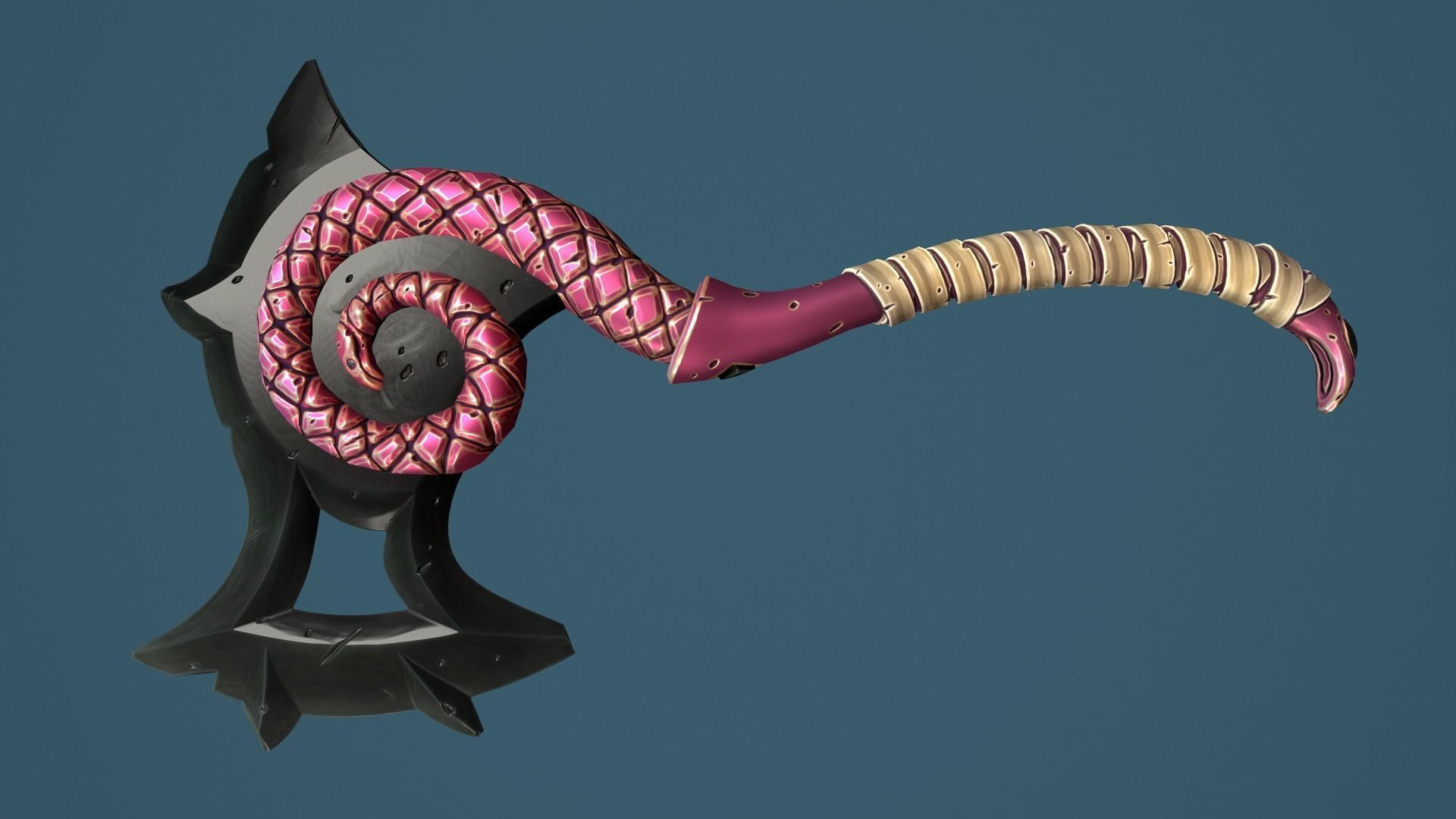 Snake axe Low-poly 3D model_19