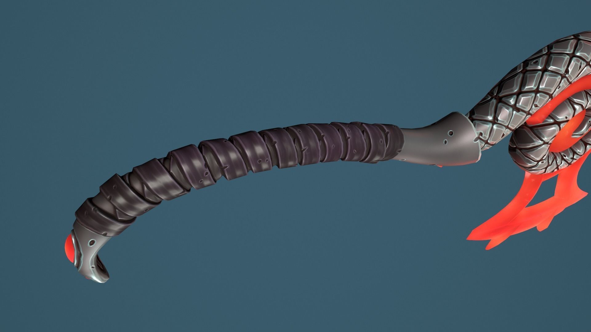 Snake axe Low-poly 3D model_25