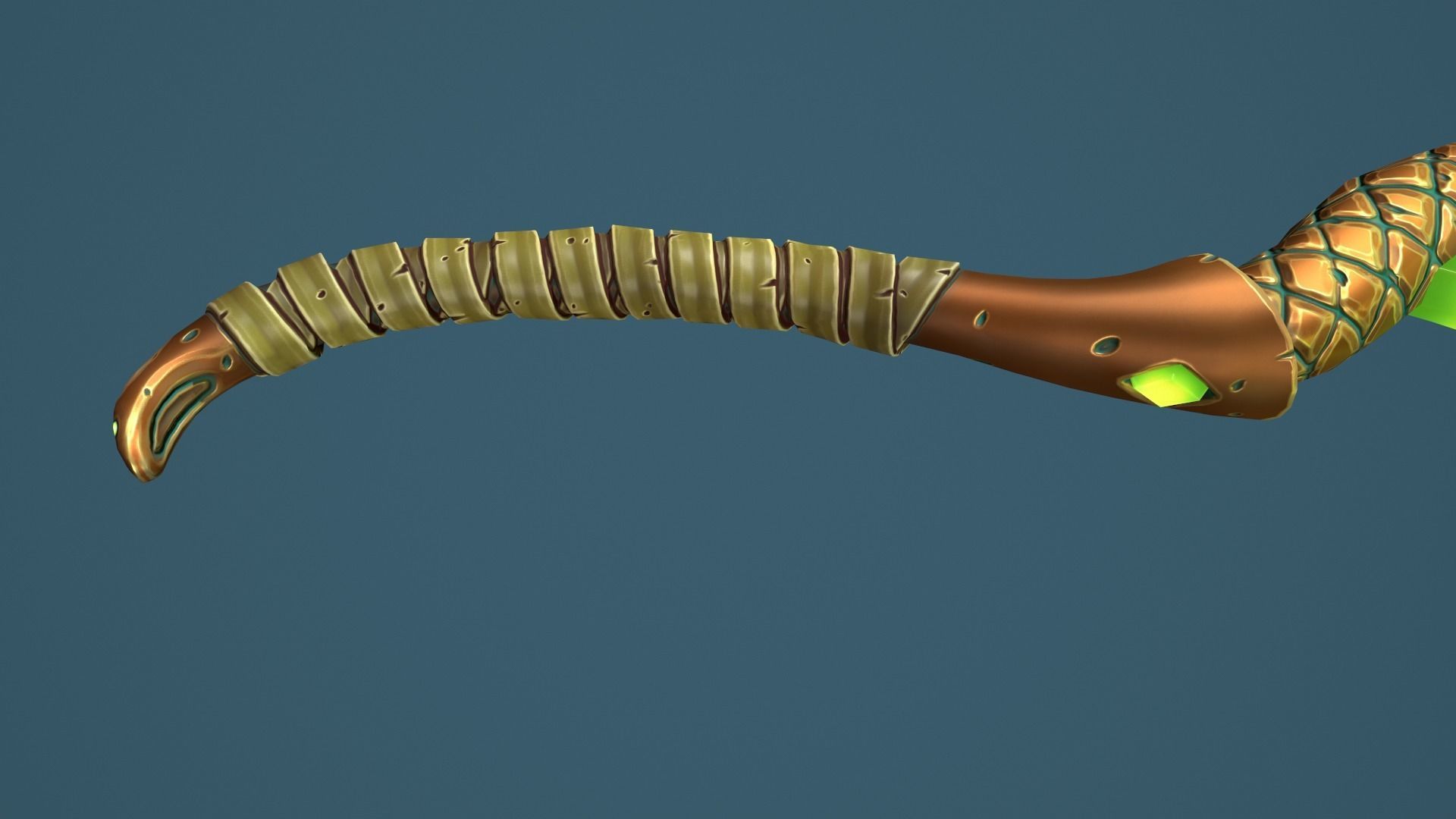 Snake axe Low-poly 3D model_24