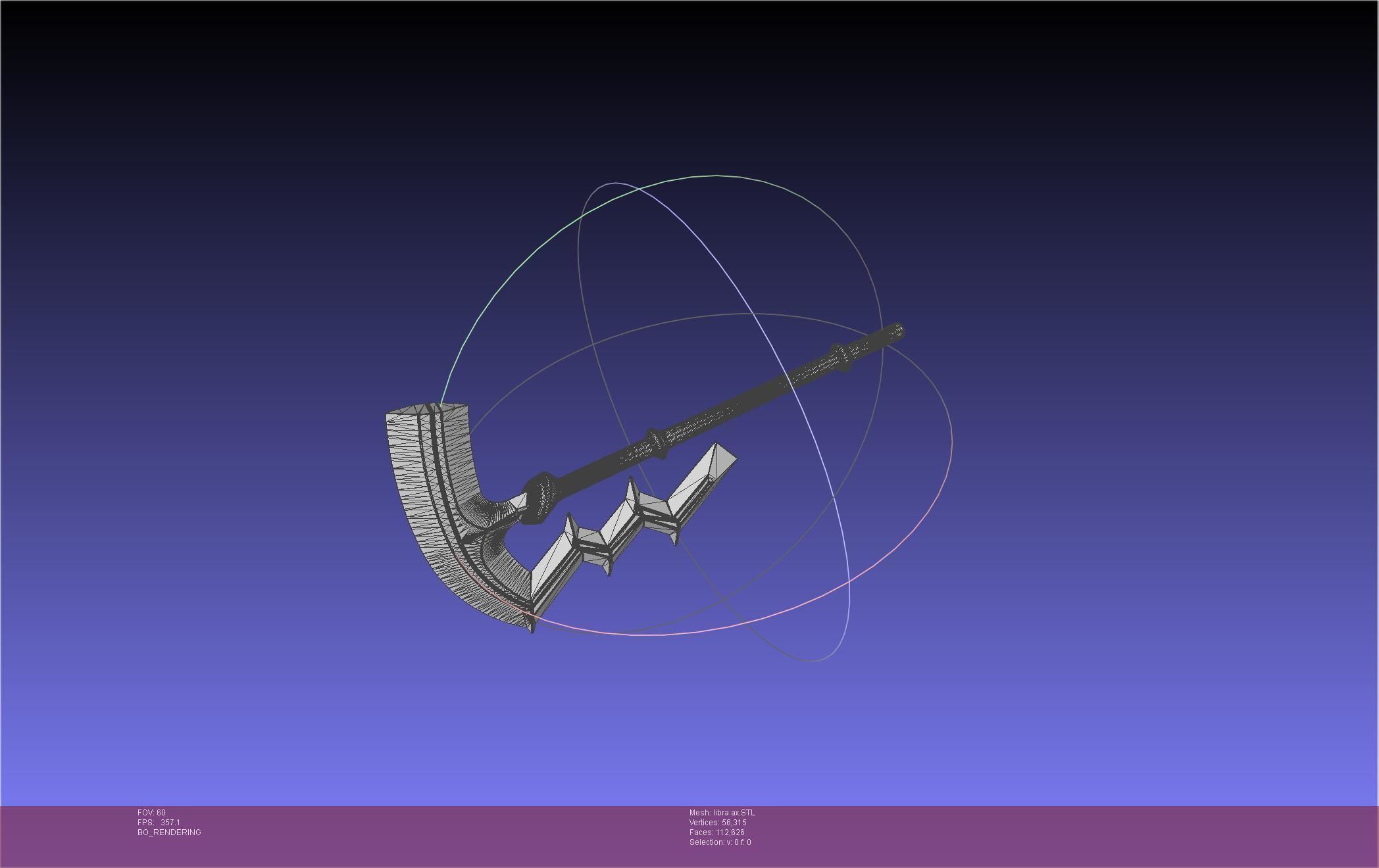 Fire Emblem Libra Axe 3D print model_28