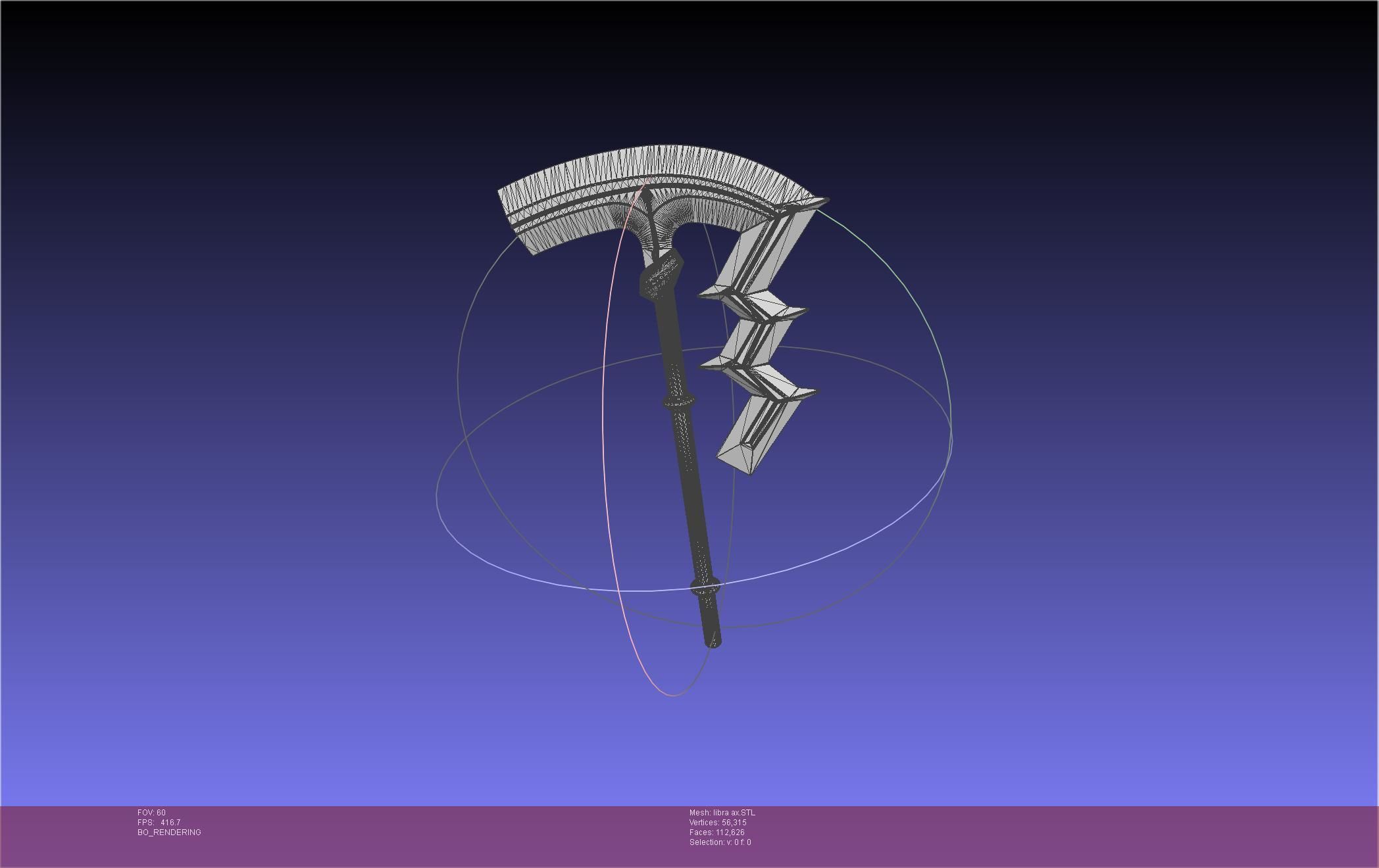 Fire Emblem Libra Axe 3D print model_26