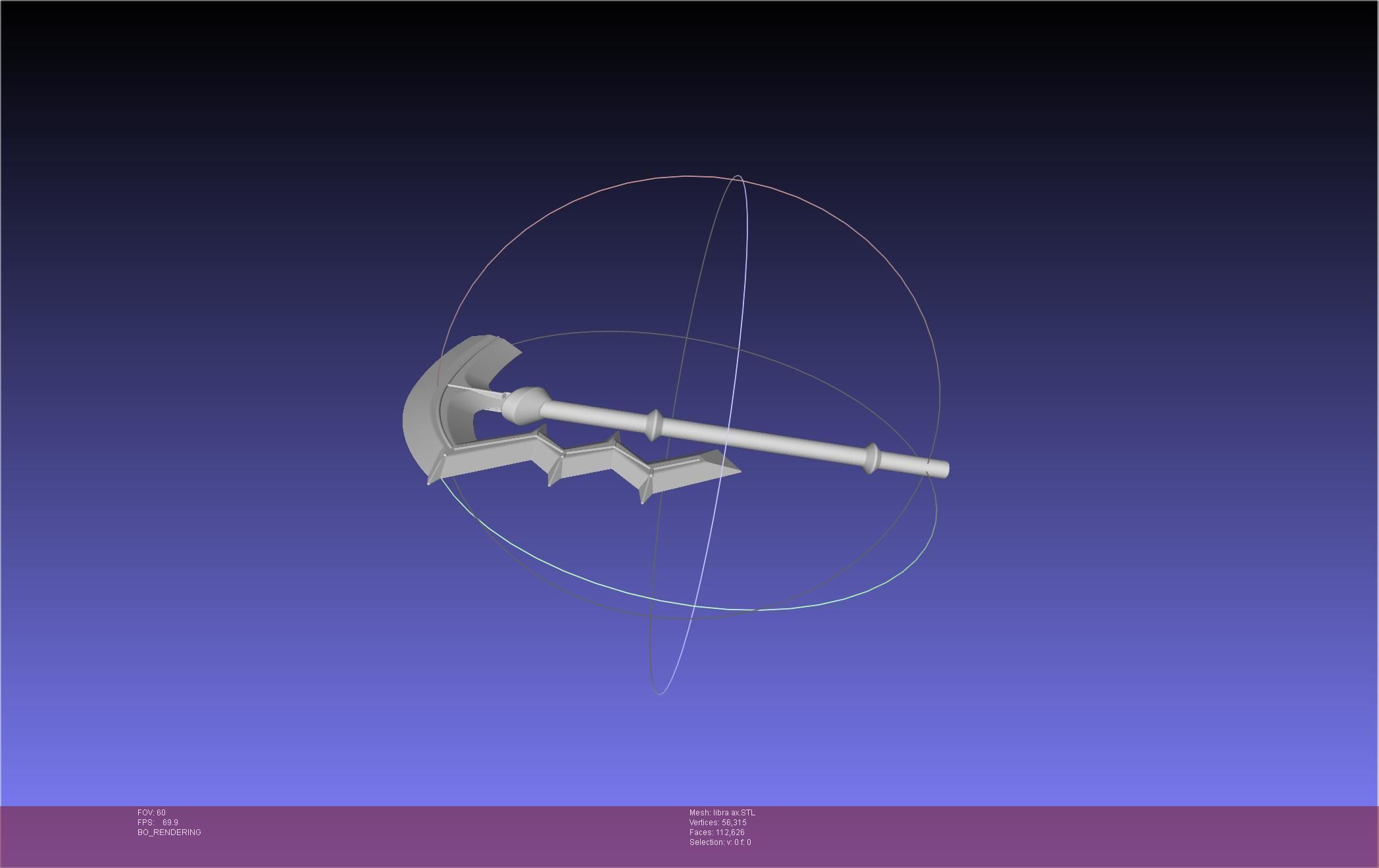 Fire Emblem Libra Axe 3D print model_3