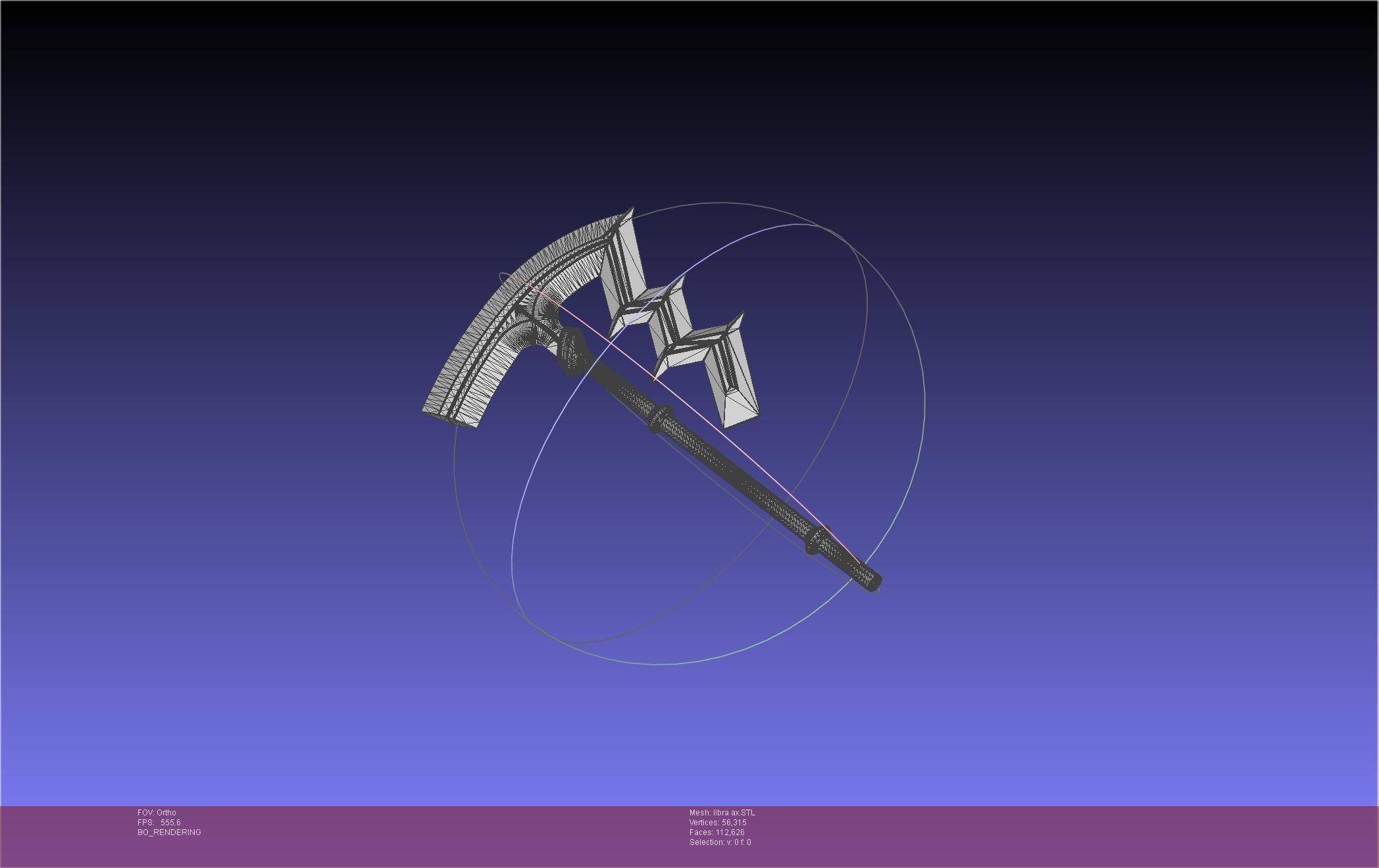Fire Emblem Libra Axe 3D print model_34