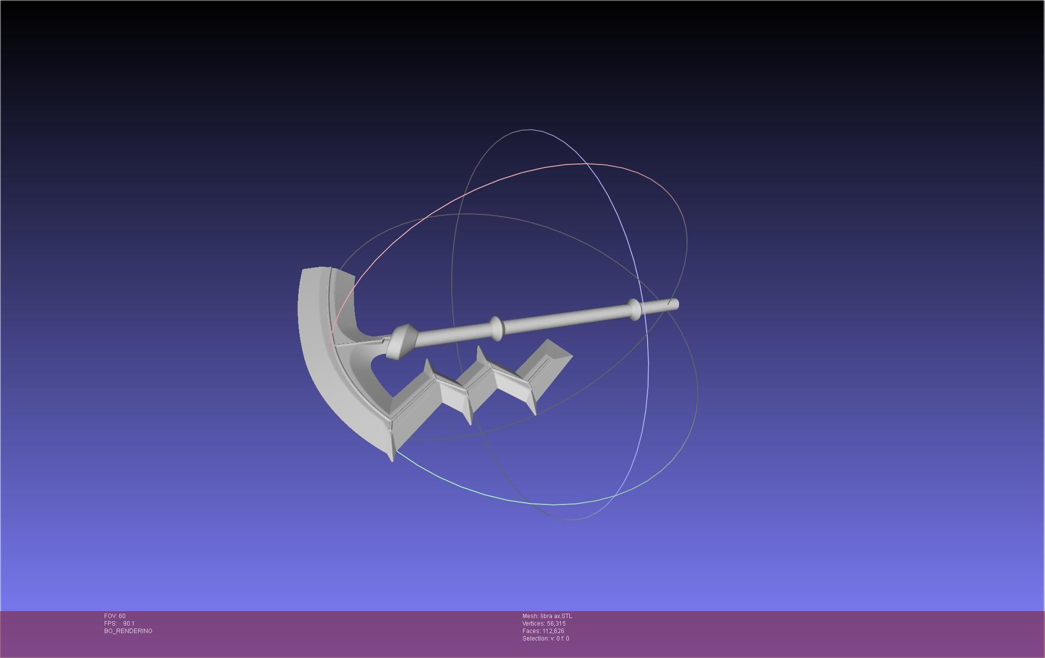 Fire Emblem Libra Axe 3D print model_9