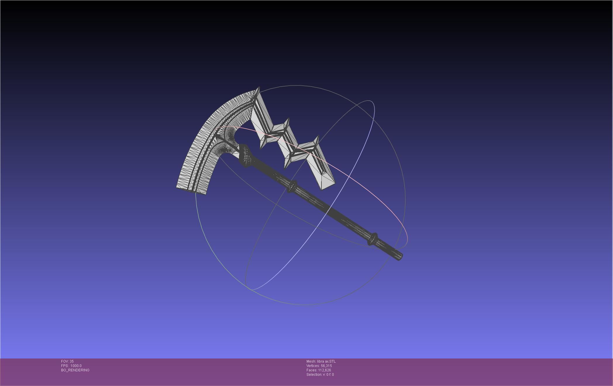 Fire Emblem Libra Axe 3D print model_35