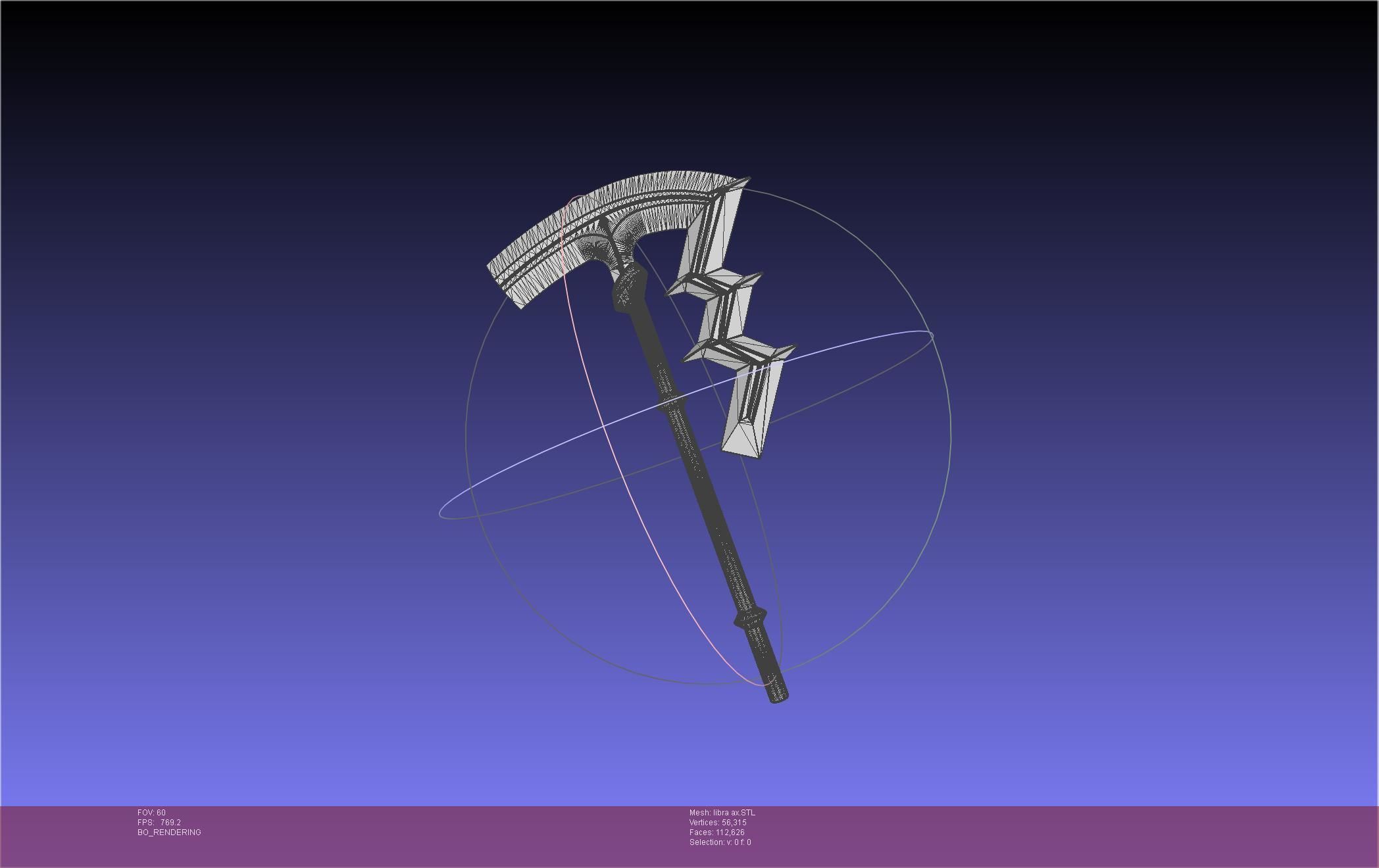 Fire Emblem Libra Axe 3D print model_25