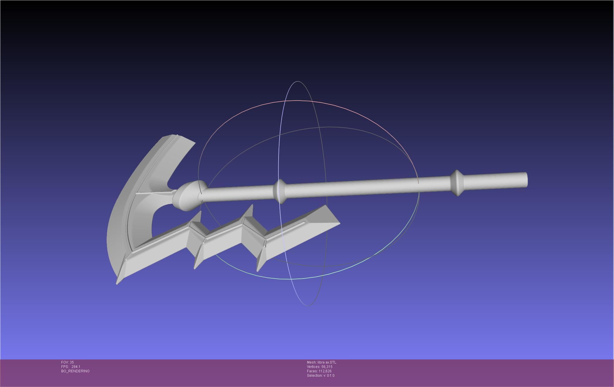 Fire Emblem Libra Axe 3D print model_44