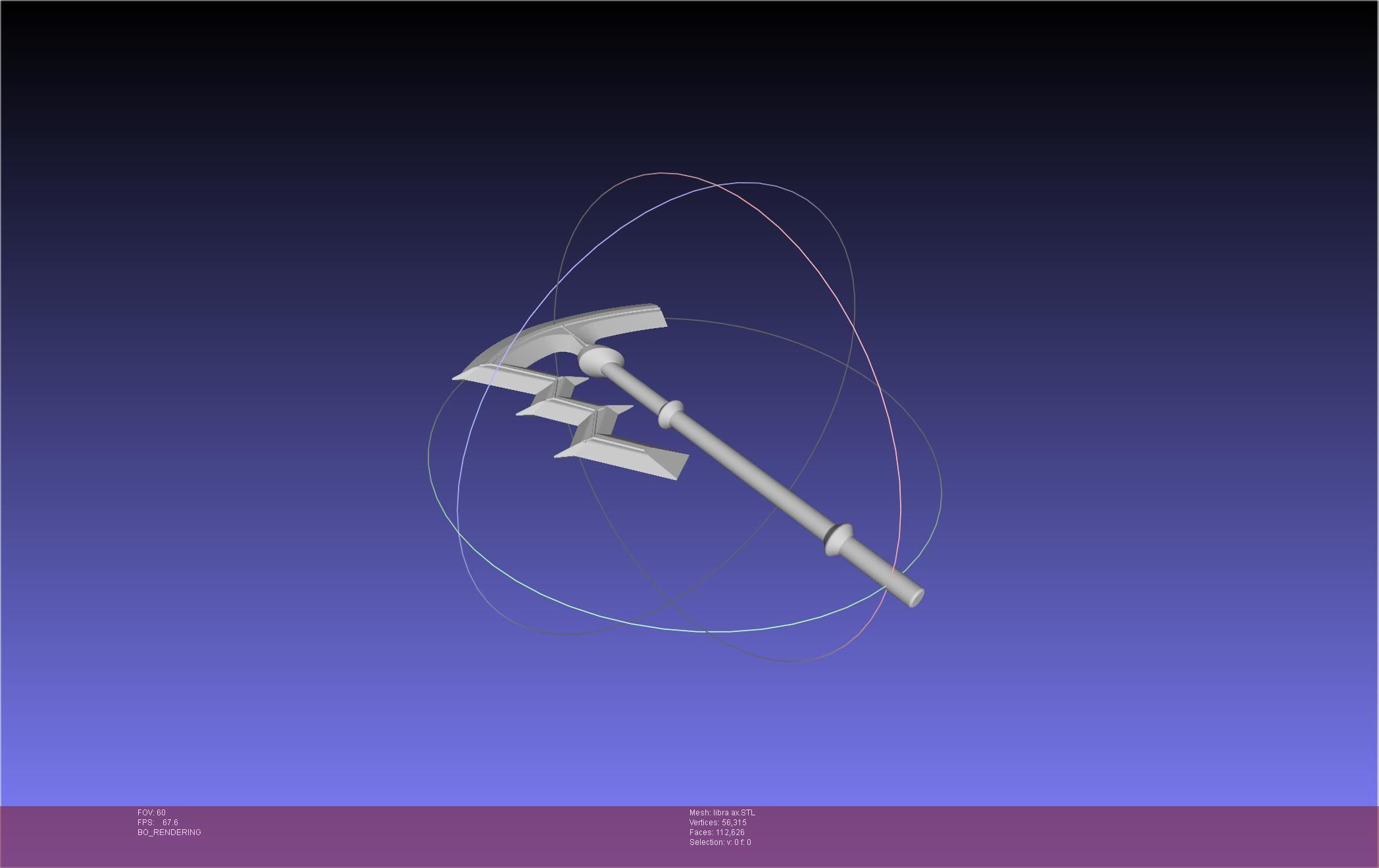Fire Emblem Libra Axe 3D print model_2