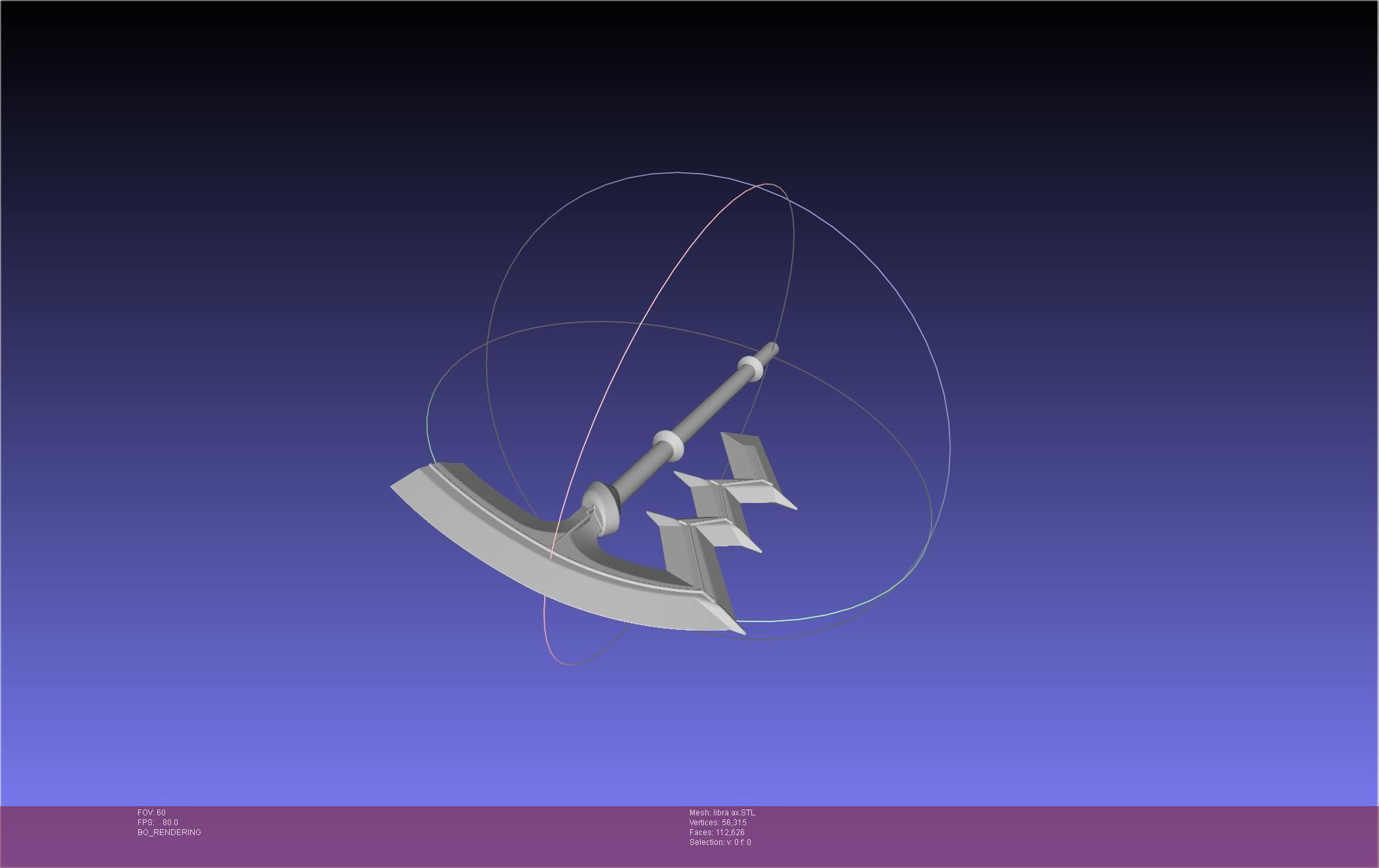 Fire Emblem Libra Axe 3D print model_4