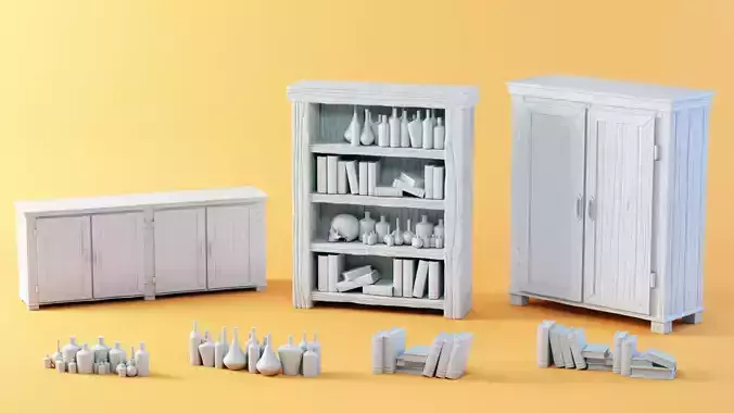 Furniture set of 3D print model