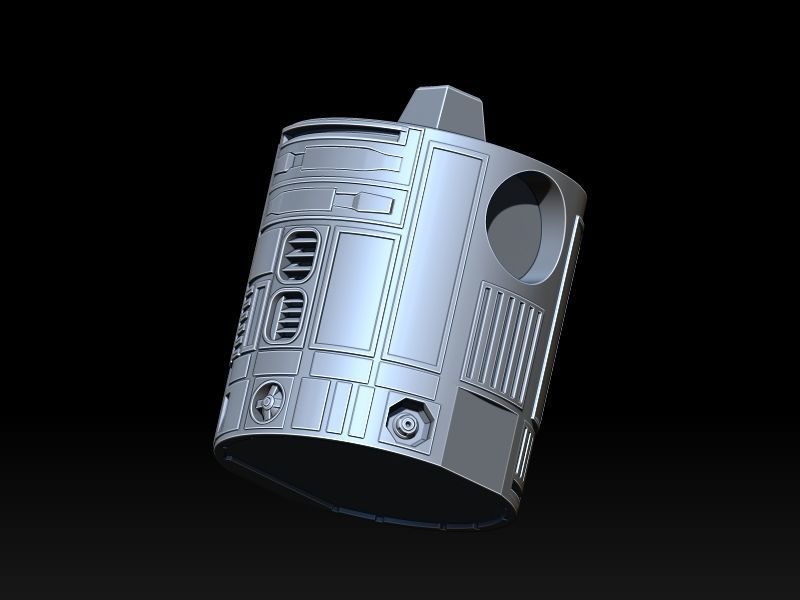 Princess Leia and R2D2 3D print model_29