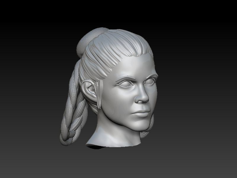 Princess Leia and R2D2 3D print model_18