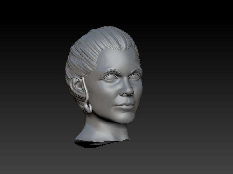 Princess Leia and R2D2 3D print model_16