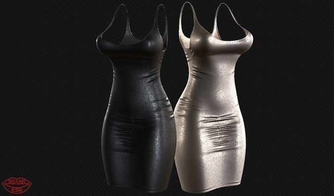 Sparky Dress Low-poly 3D model