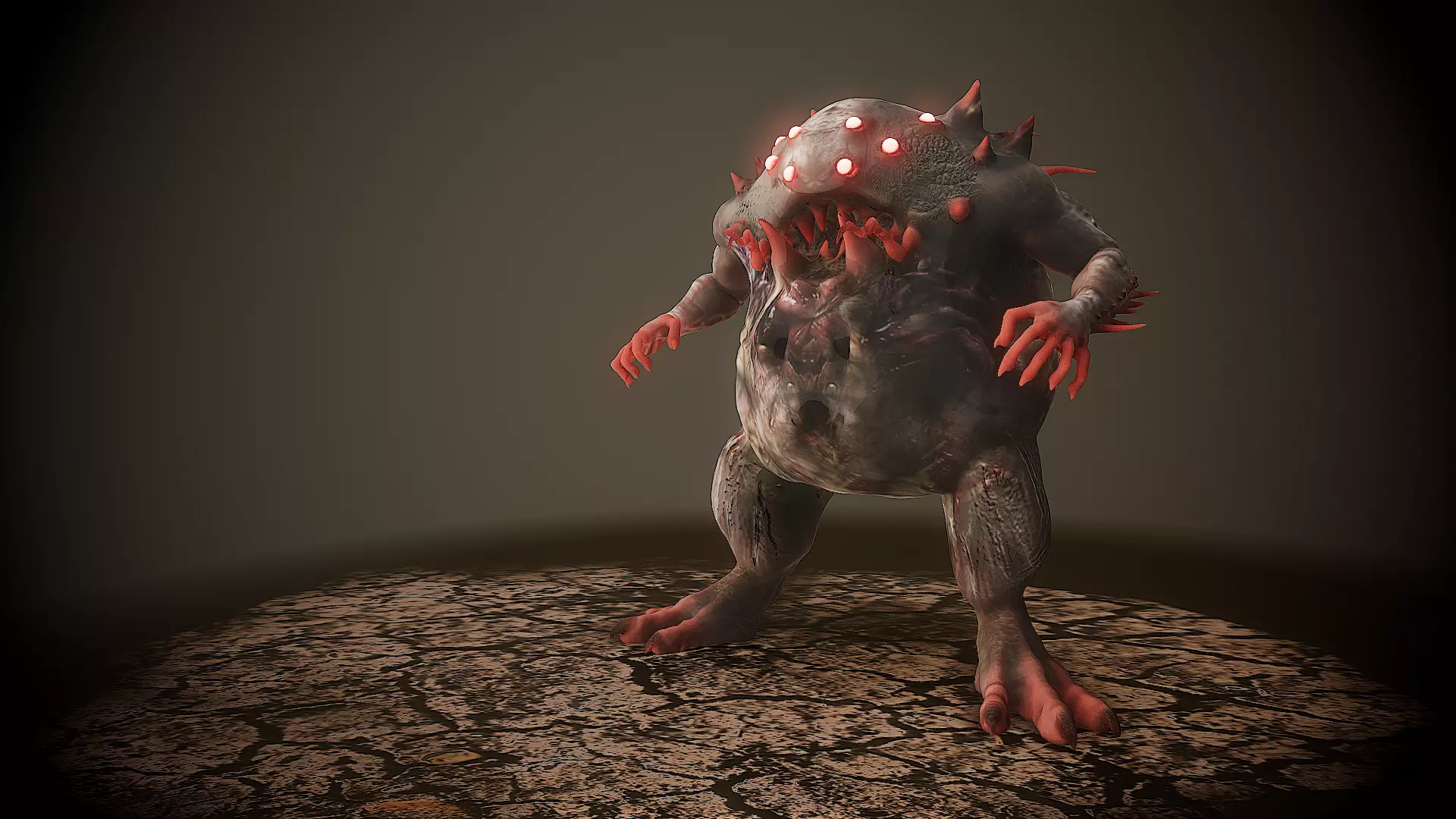 evil monster character smog Low-poly 3D model