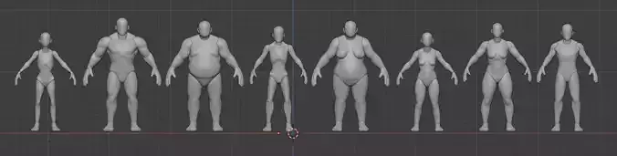 Stylized Base Meshes 3D model