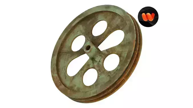 Rusty Pulley Wheel Raw Scanned