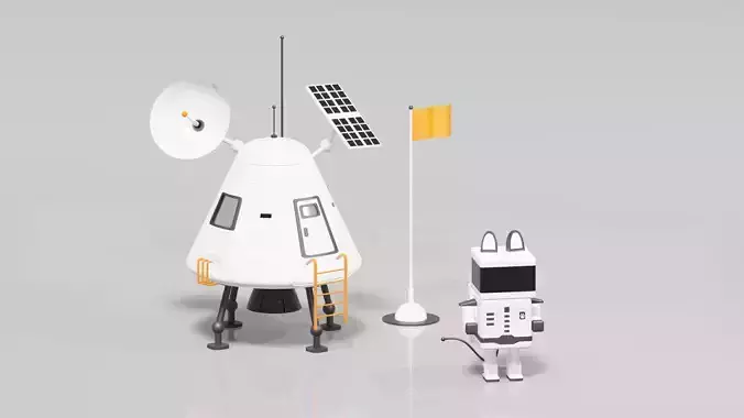 Spaceman robot and car