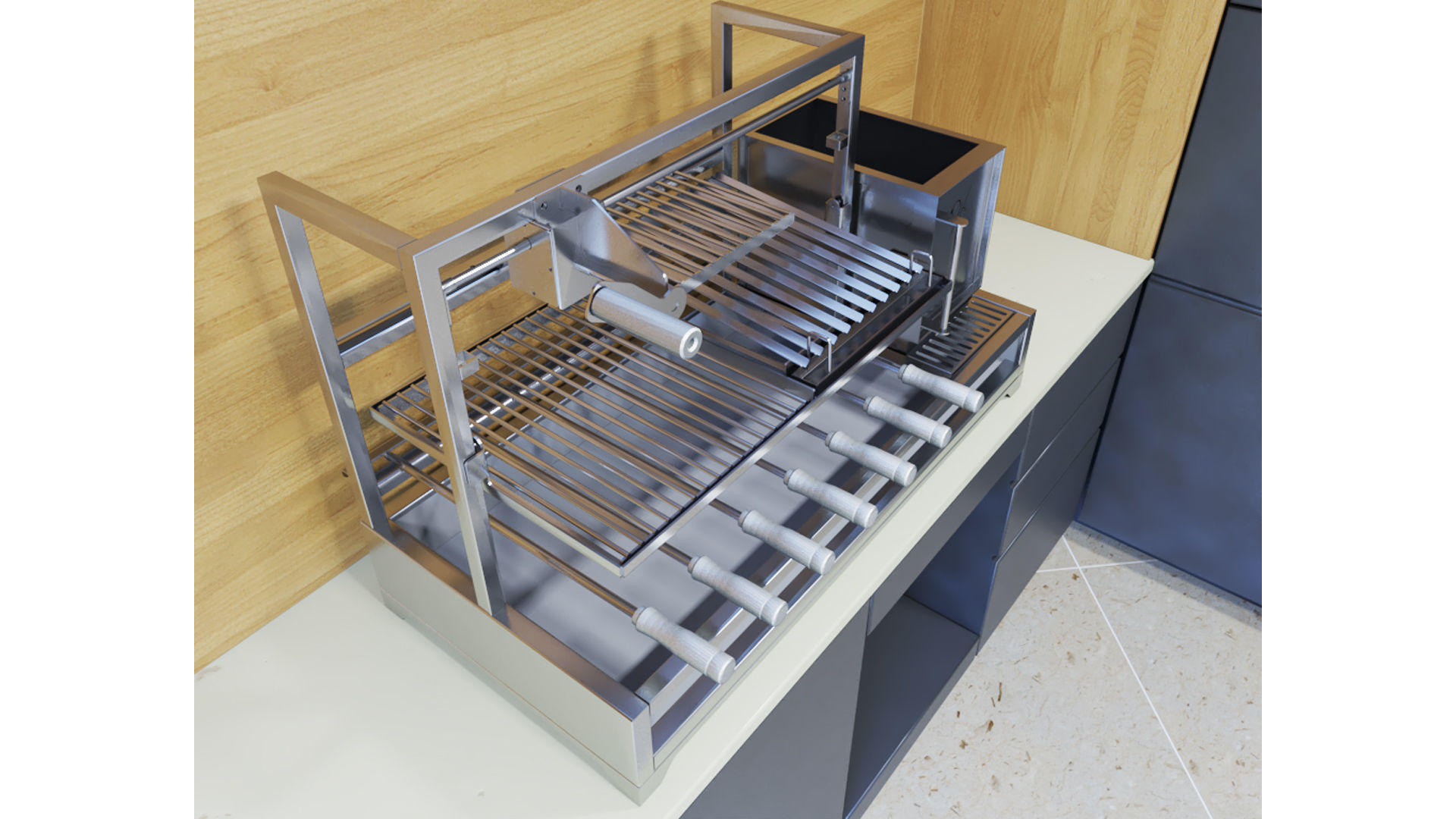 GRILL COAL BARBECUE 3D model_1