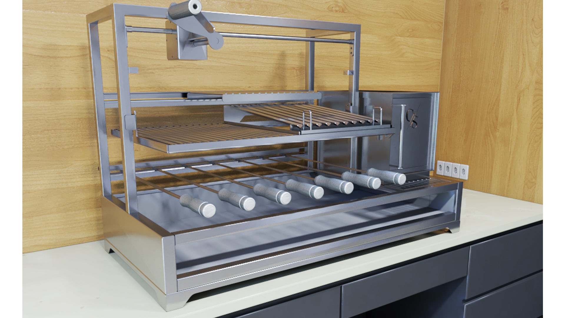 GRILL COAL BARBECUE 3D model_2