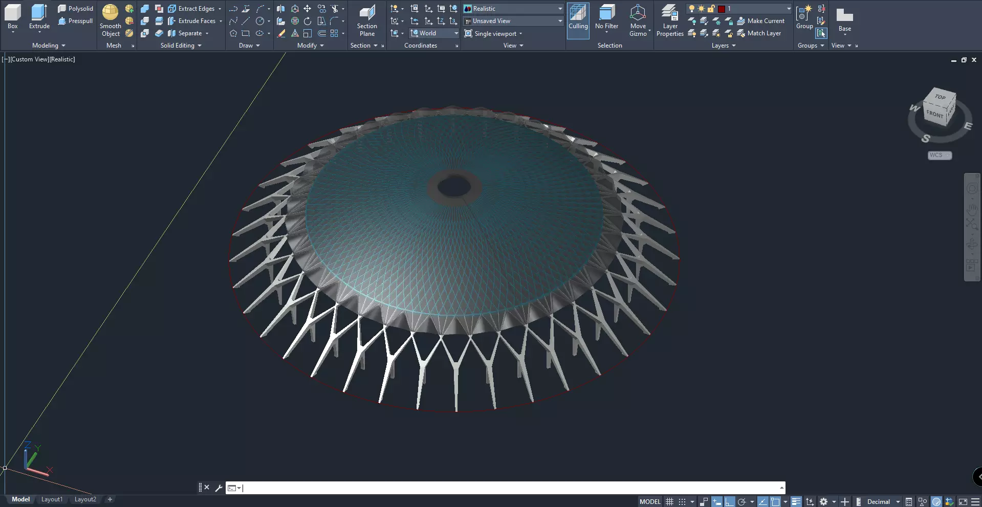 Palazzeto dello sport - Nervi 3D model_0
