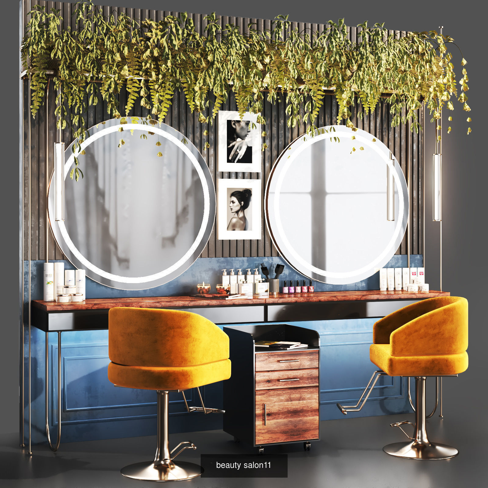 Beauty Salon Designings 3D Model Collection_15