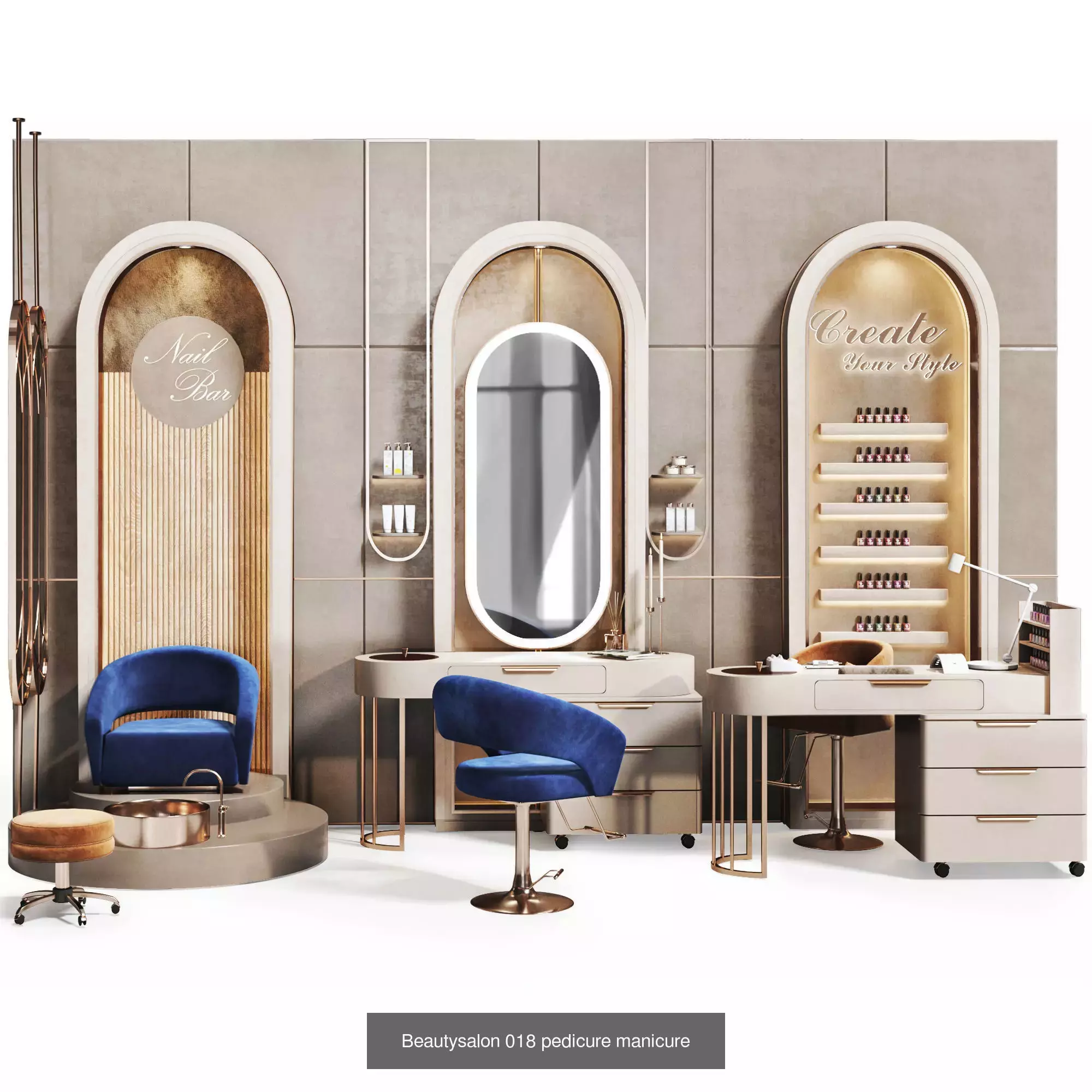 Beauty Salon Designings 3D Model Collection_2