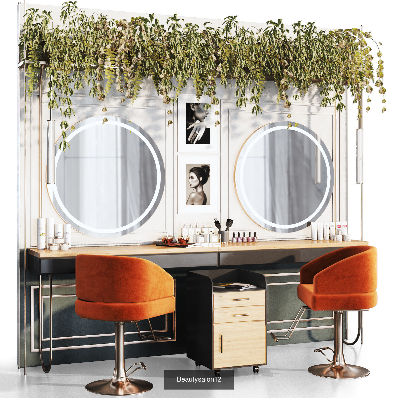 Beauty Salon Designings 3D Model Collection_9