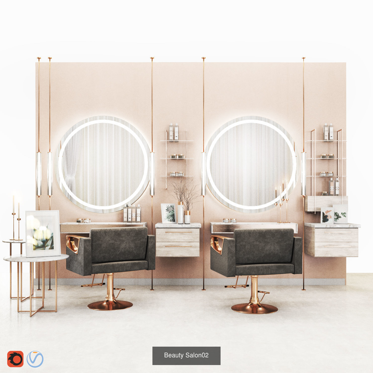 Beauty Salon Designings 3D Model Collection_13