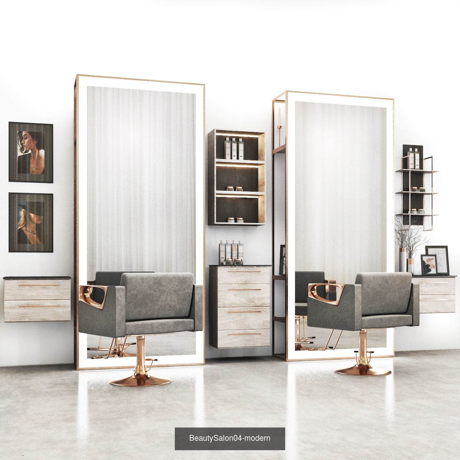 Beauty Salon Designings 3D Model Collection_20