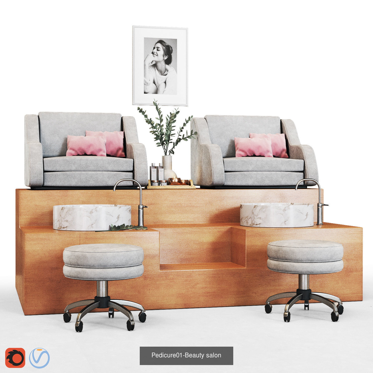 Beauty Salon Designings 3D Model Collection_12