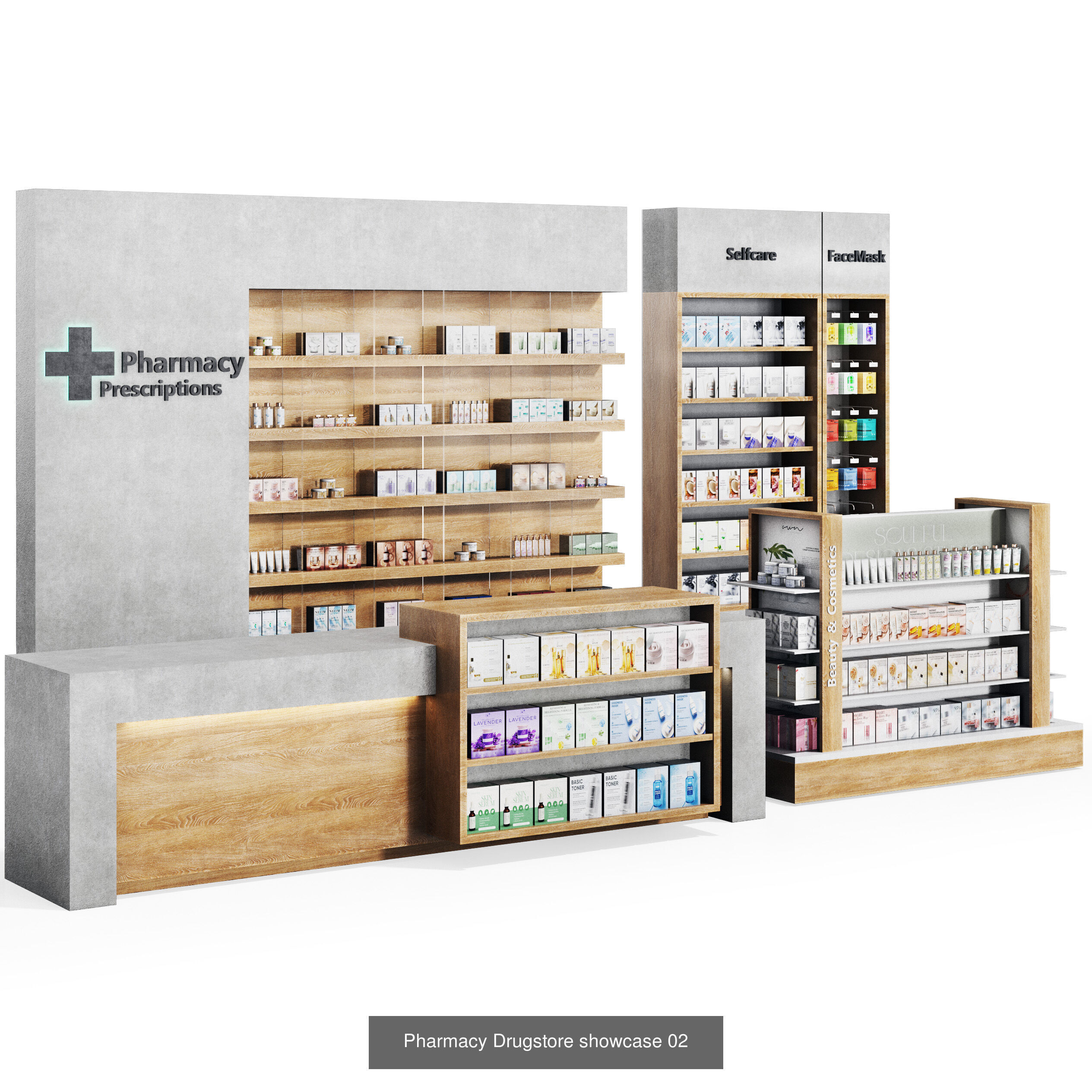 Store Set display-showcases 3D Model Collection_6
