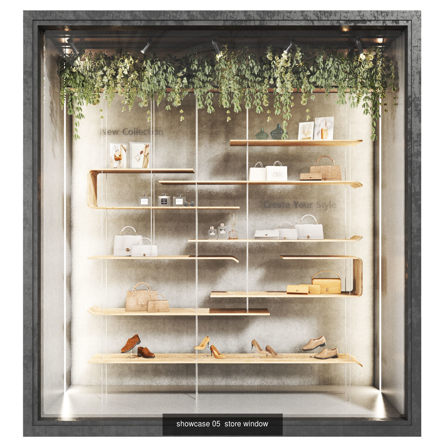 Store Set display-showcases 3D Model Collection_5