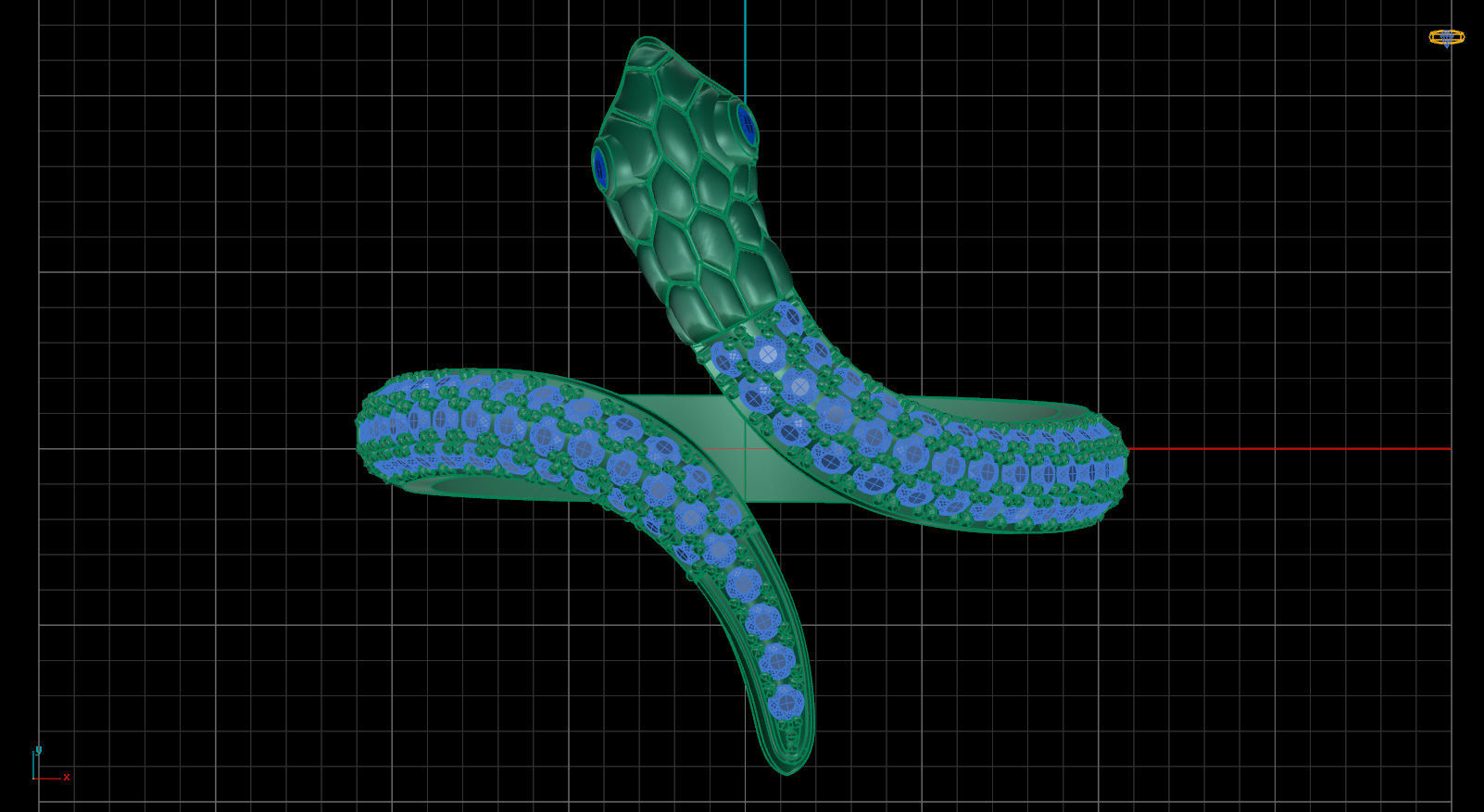 SNAKE RING 3D print model_3