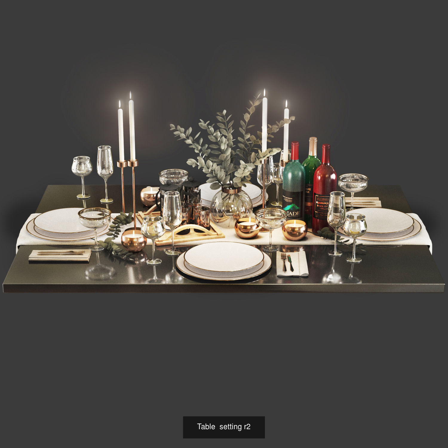 Winecellar-Cafe-Bar-Restaurant  wine rack with bottles 3D Model Collection_19