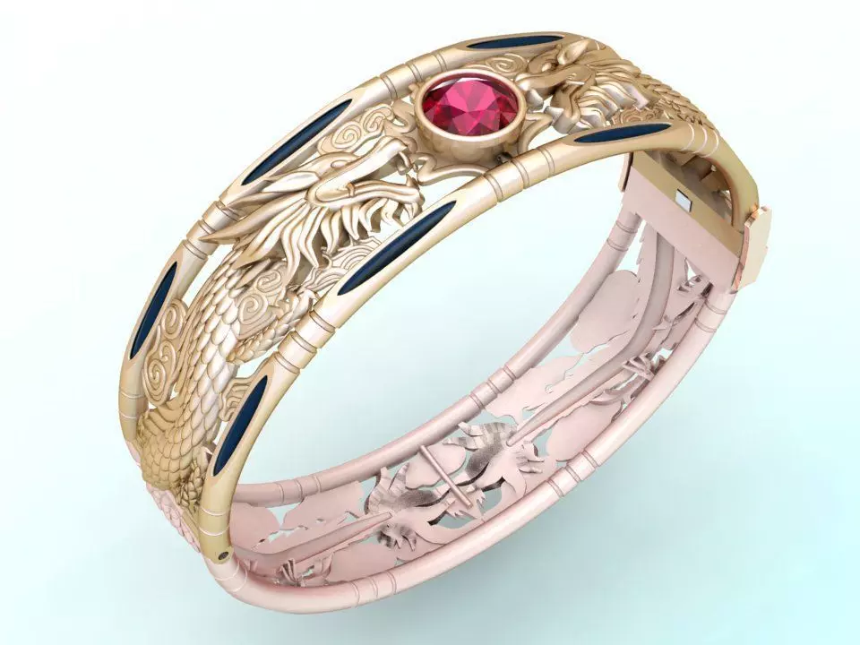 Dragon bracelet - Dragon bangle - Mens bracelet - N817917 3D print model