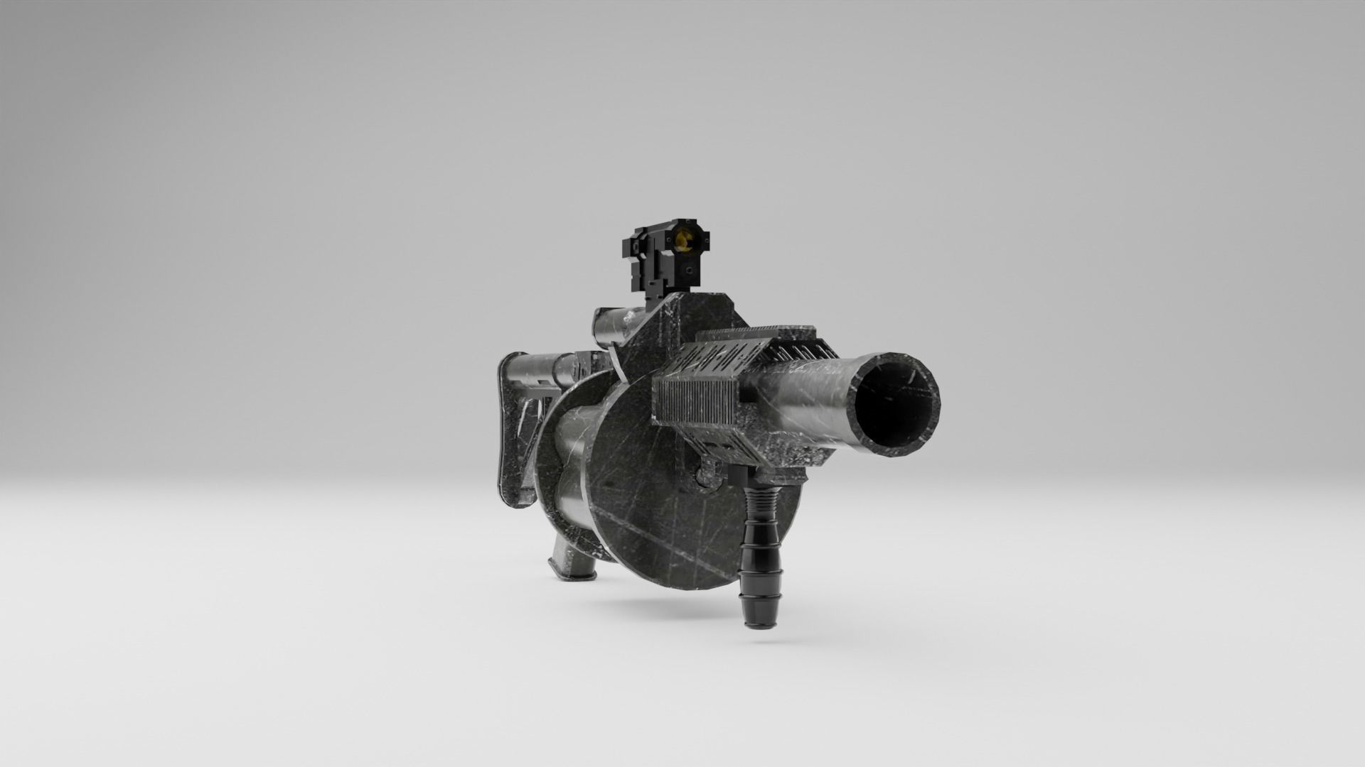 M32 Grenade Launcher Low-poly 3D model_7