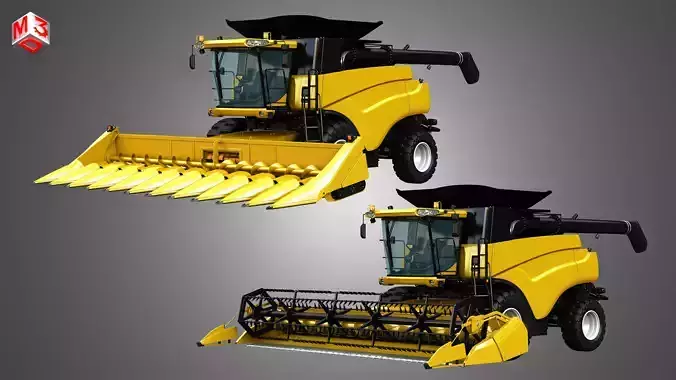 NH - CR 9070 Combine Harvesters 3D Model Collection