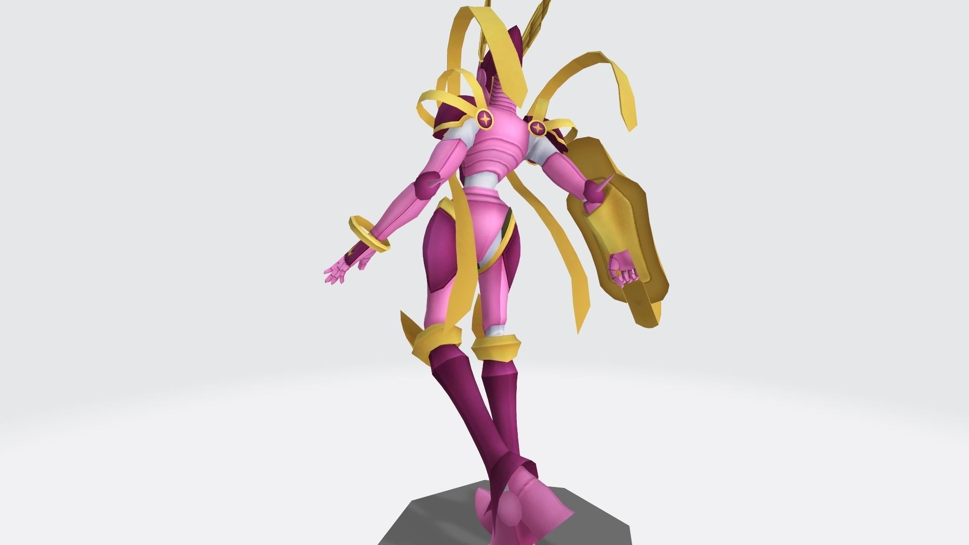 Crusadermon humanoid robot 3D print model_2