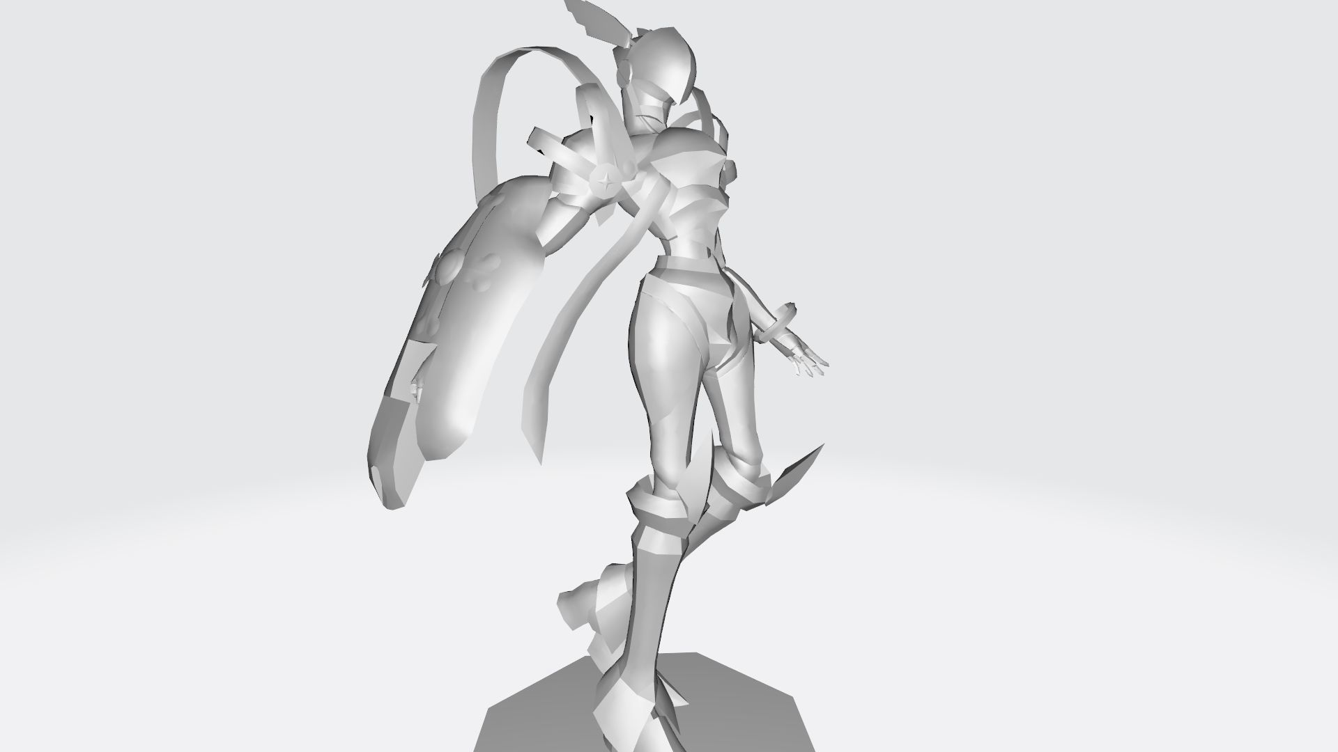 Crusadermon humanoid robot 3D print model_6