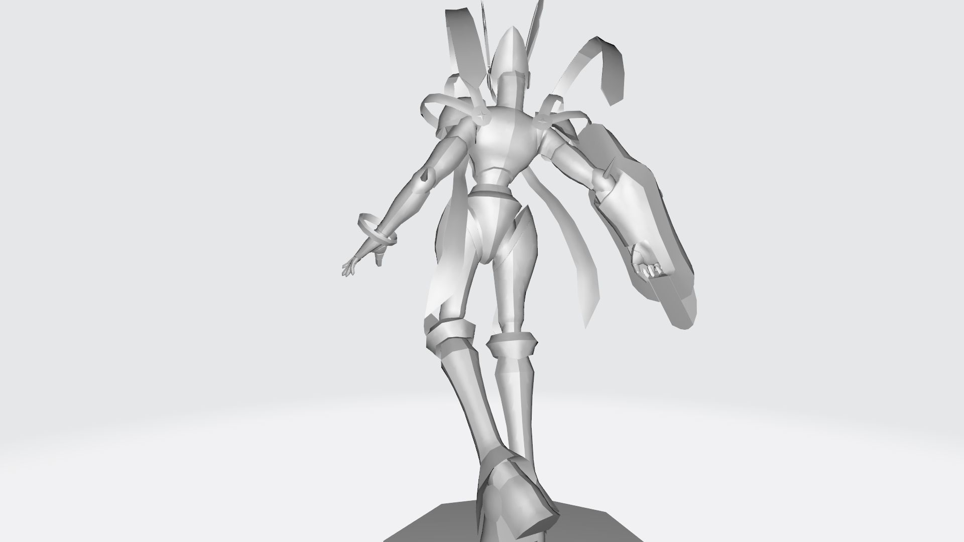 Crusadermon humanoid robot 3D print model_8