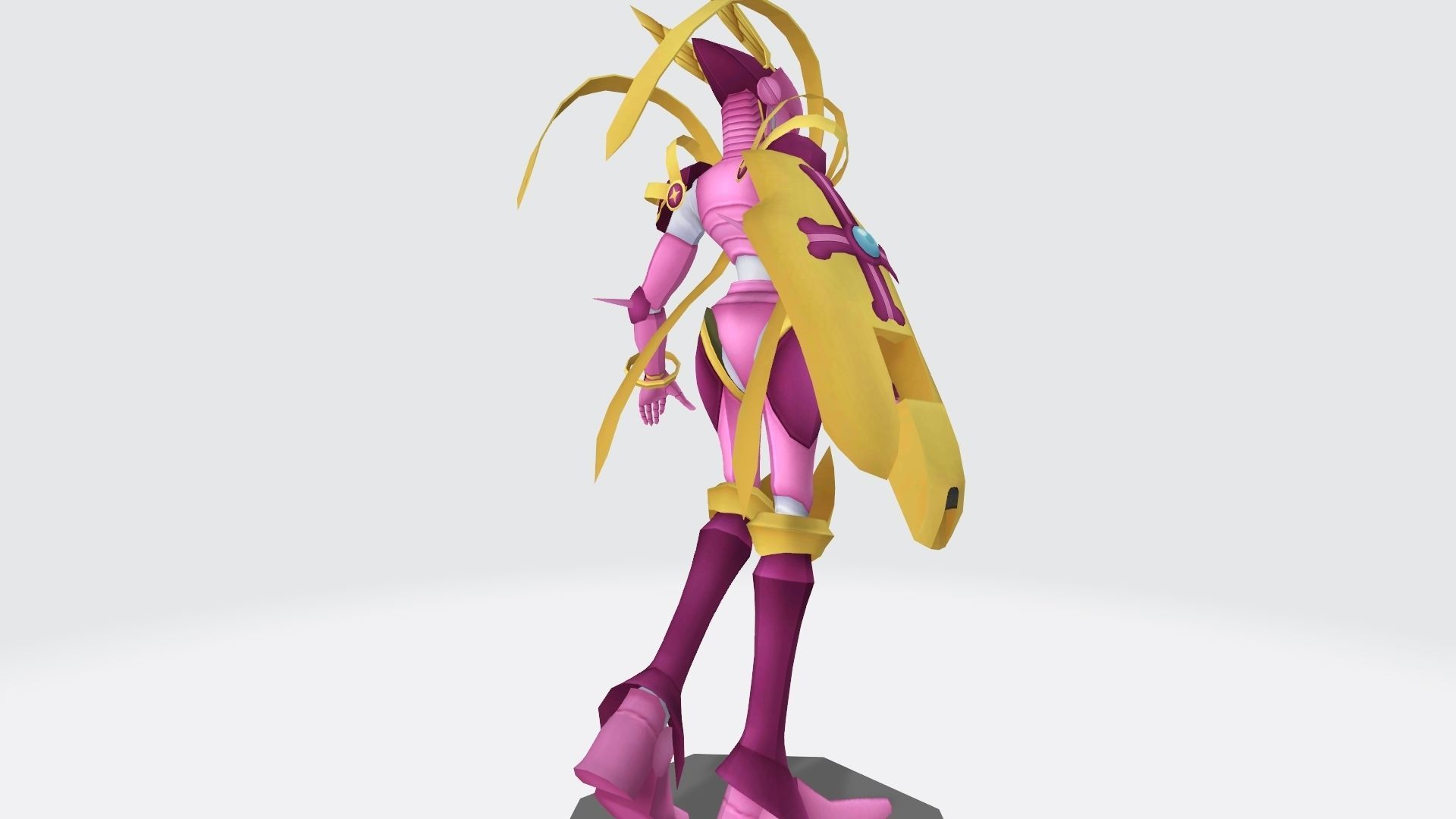 Crusadermon humanoid robot 3D print model_3