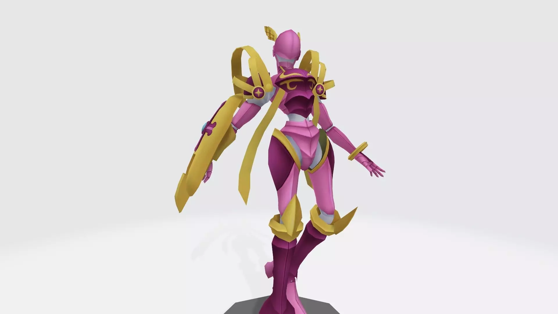 Crusadermon humanoid robot 3D print model_0