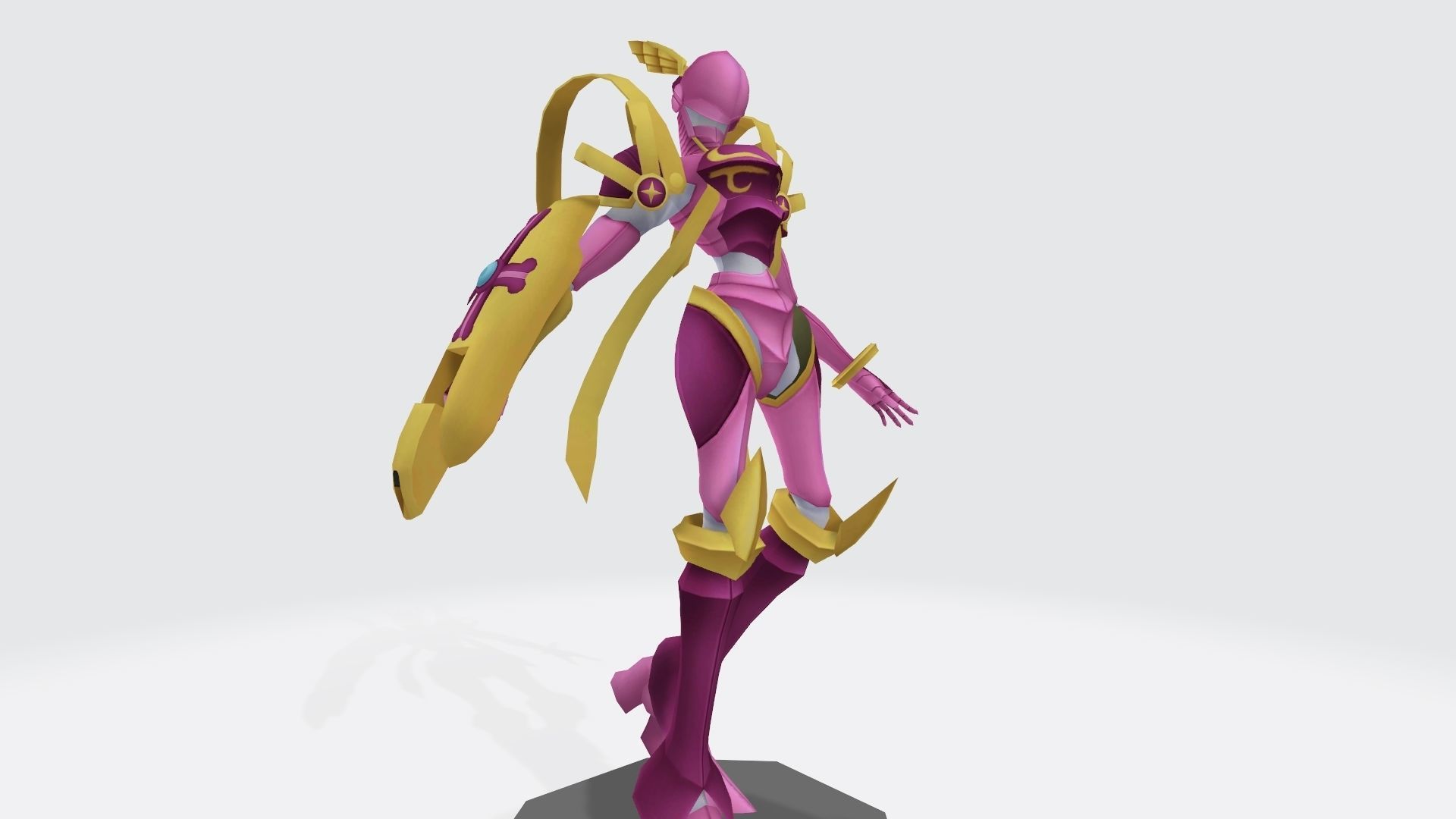 Crusadermon humanoid robot 3D print model_4